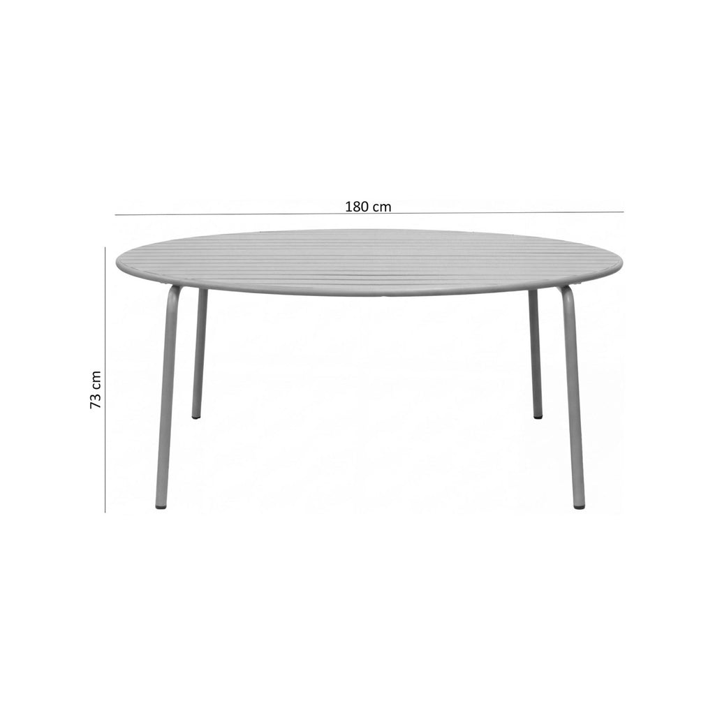 Baca - Round Metal Garden Table - Fir Green