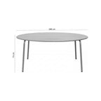 Baca - Round Metal Garden Table - Fir Green