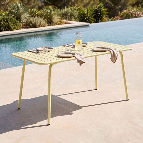Baca - Metal Garden Table - Cream