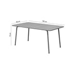 Baca - Metal Garden Table - Taupe