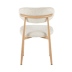 Set of 2 Textured Fabric Chairs - Beige