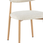 Set of 2 Textured Fabric Chairs - Beige