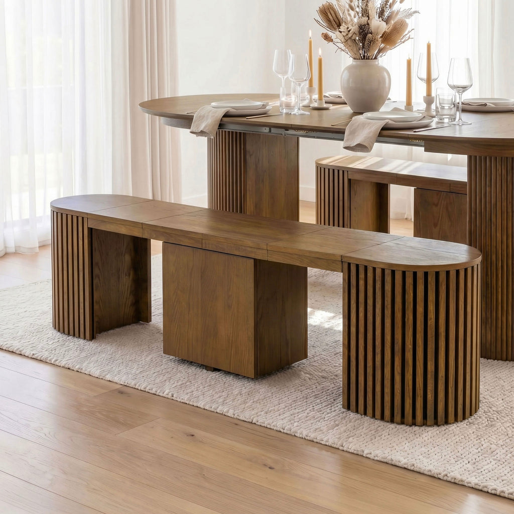 Constance - Extendable Bench - Brown Oak