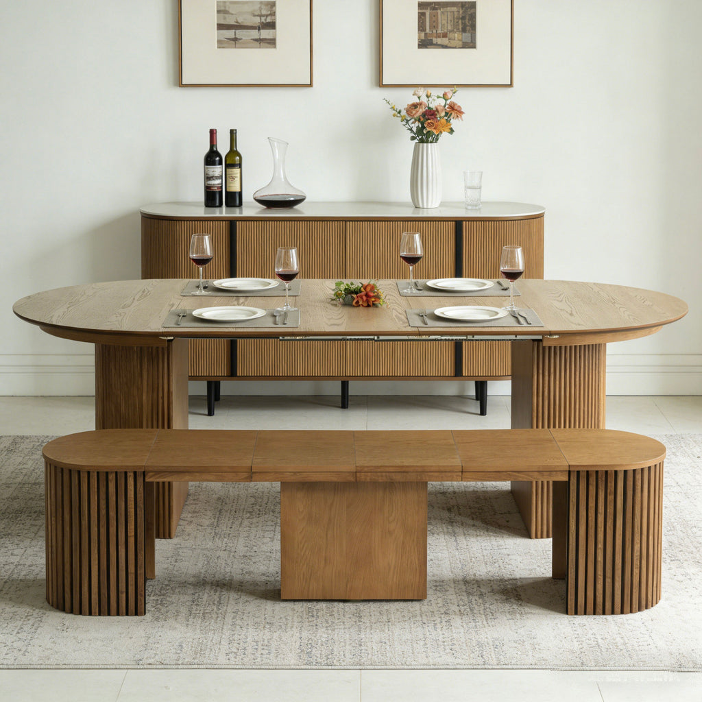 Constance - Extendable Bench - Brown Oak