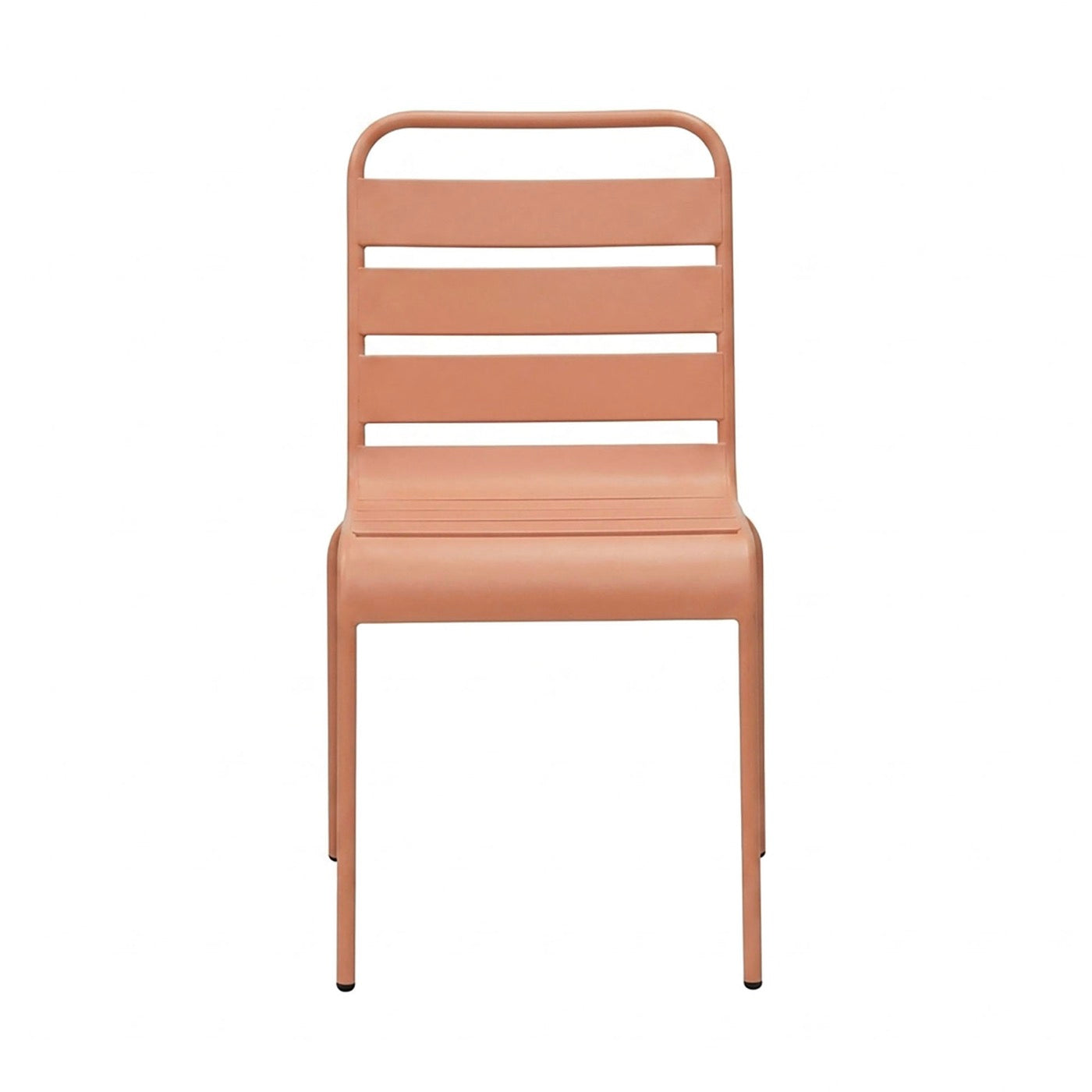 Baca - Ensemble Table De Jardin Ovale + 6 Chaises En Métal - Terracotta