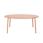 Baca - Ensemble Table De Jardin + 6 Chaises En Métal - Terracotta
