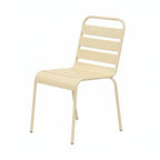 Baca - Conjunto Mesa de Jardín + 8 Sillas de Metal - Crema