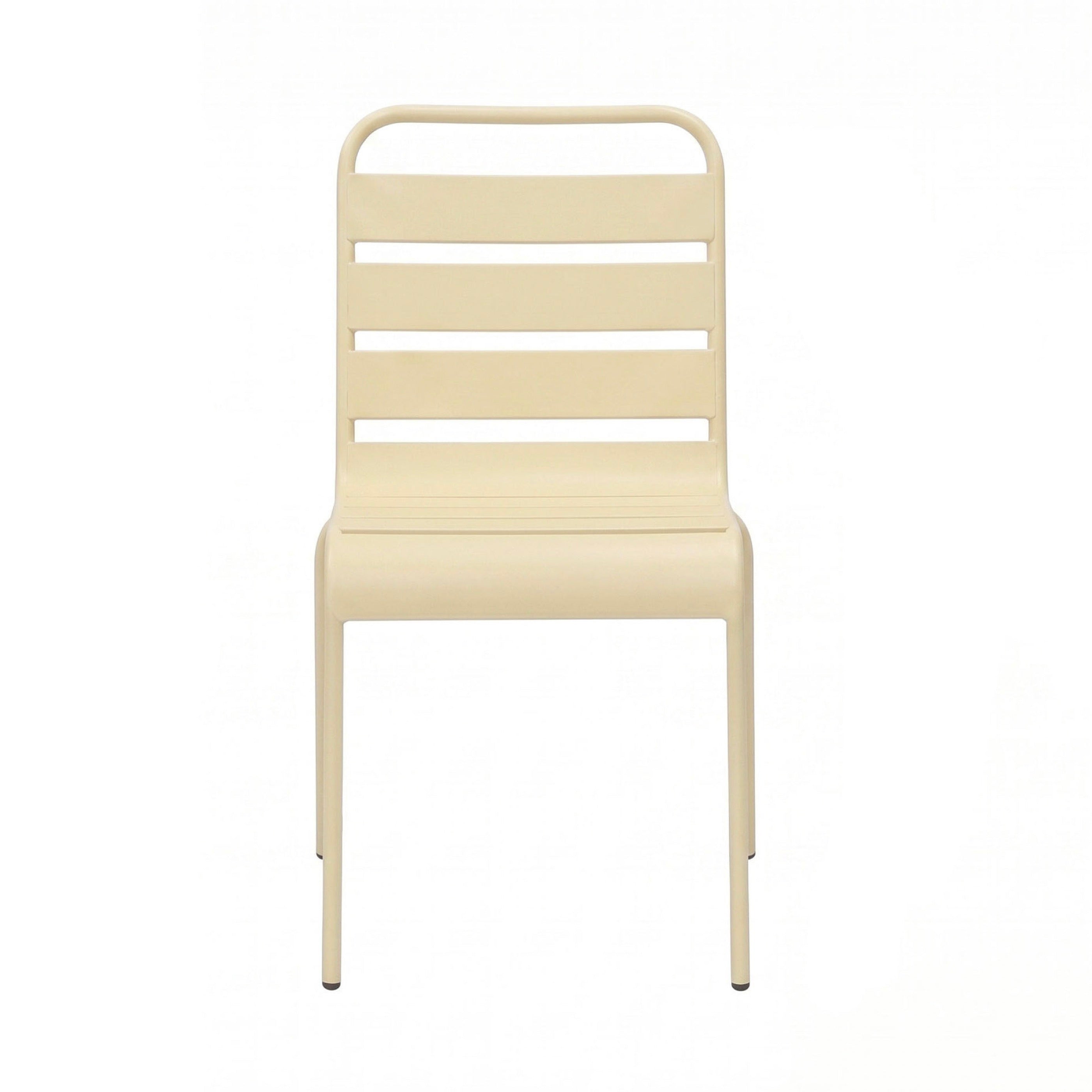 Baca - Ensemble Table De Jardin + 4 Chaises En Métal - Crème