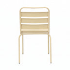 Baca - Ensemble Table De Jardin + 4 Chaises En Métal - Crème