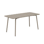 Baca - Garden Table + 4 Metal Chairs Set - Taupe