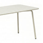 Baca - Conjunto Mesa de Jardín + 4 Sillones de Metal - Beige
