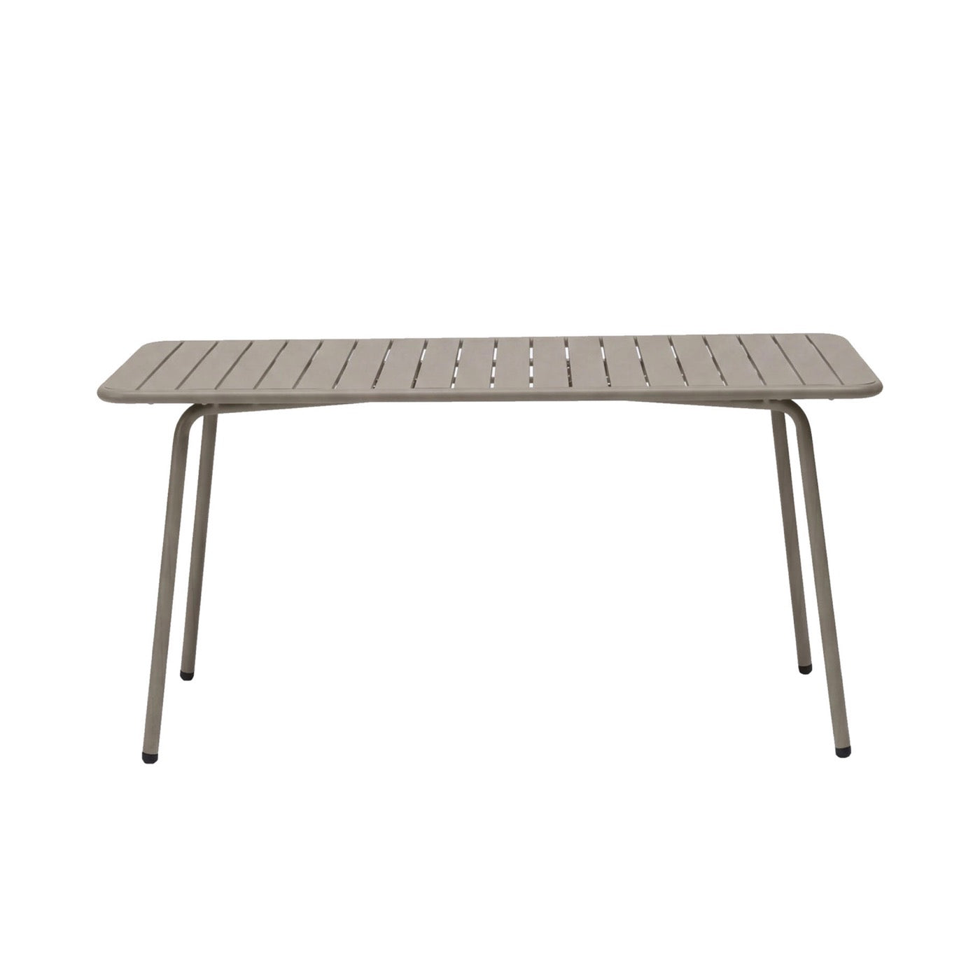 Baca - Conjunto Mesa de Jardín + 4 Sillones de Metal - Taupe