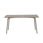 Baca - Garden Table + 4 Stackable Metal Armchairs - Taupe
