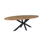 Maelia - Oval Dining Table in Exotic Wood - Natural