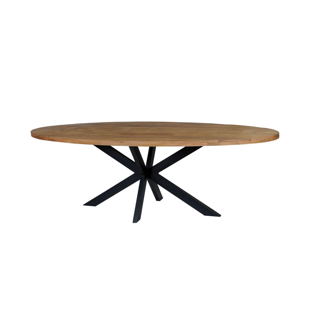 Maelia - Oval Dining Table in Exotic Wood - Natural