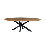 Maelia - Oval Dining Table in Exotic Wood - Natural
