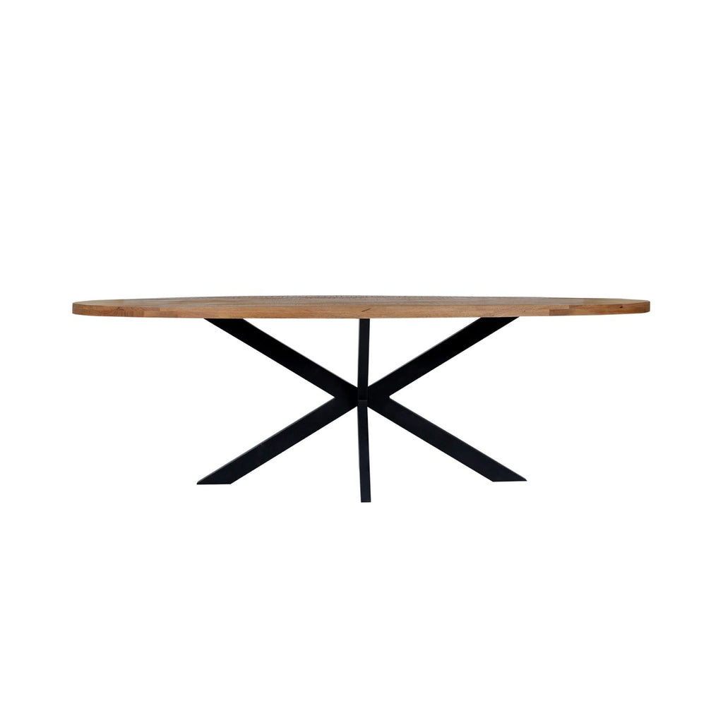 Maelia - Oval Dining Table in Exotic Wood - Natural