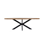 Maelia - Oval Dining Table in Exotic Wood - Natural