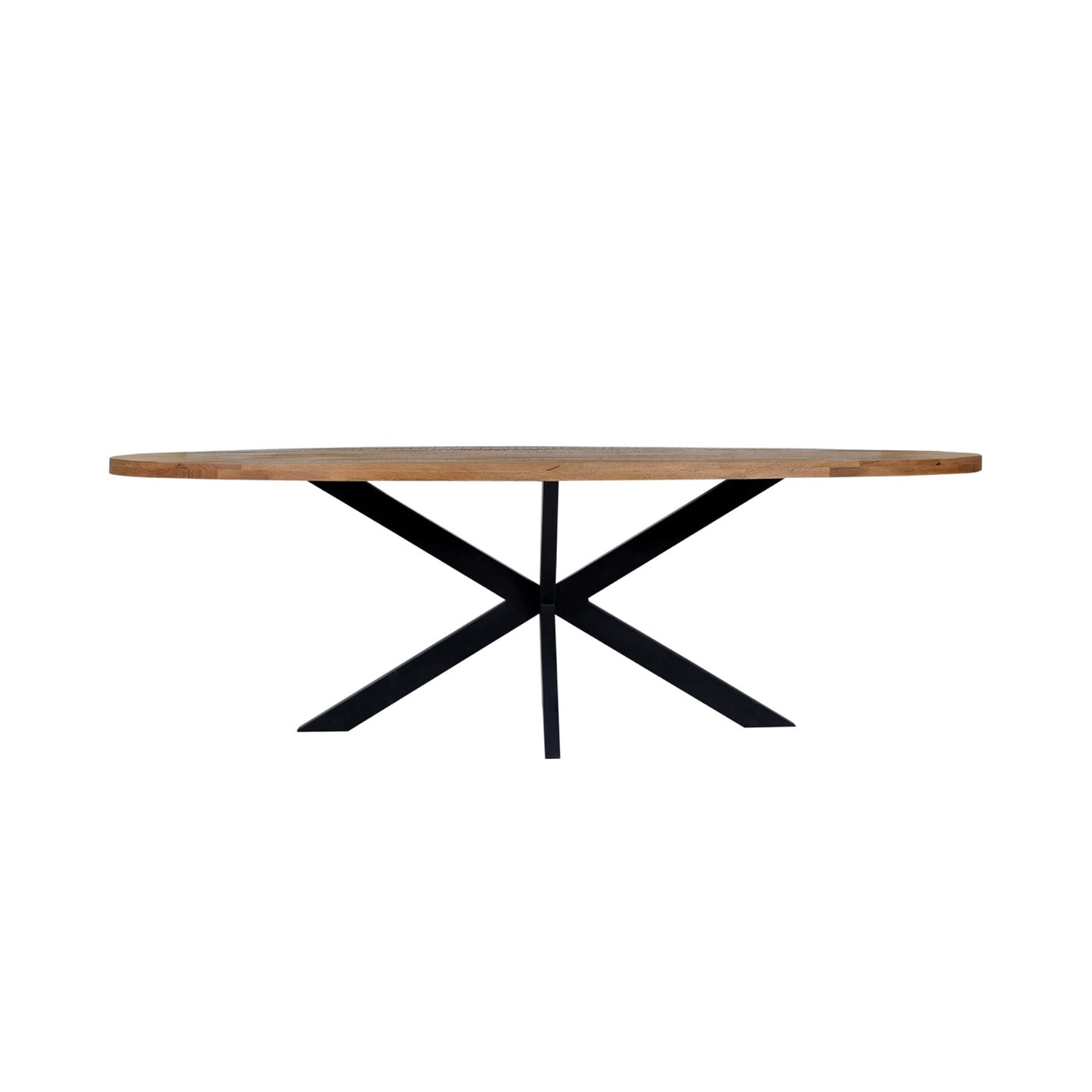 Maelia - Oval Dining Table in Exotic Wood - Natural