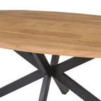 Maelia - Oval Dining Table in Exotic Wood - Natural