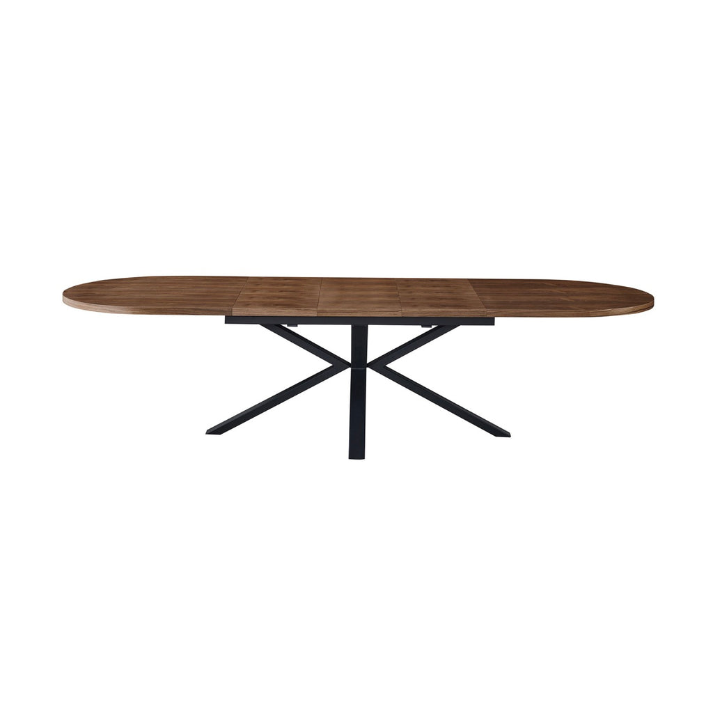 Venter - Mesa de comedor ovalada extensible - Nogal