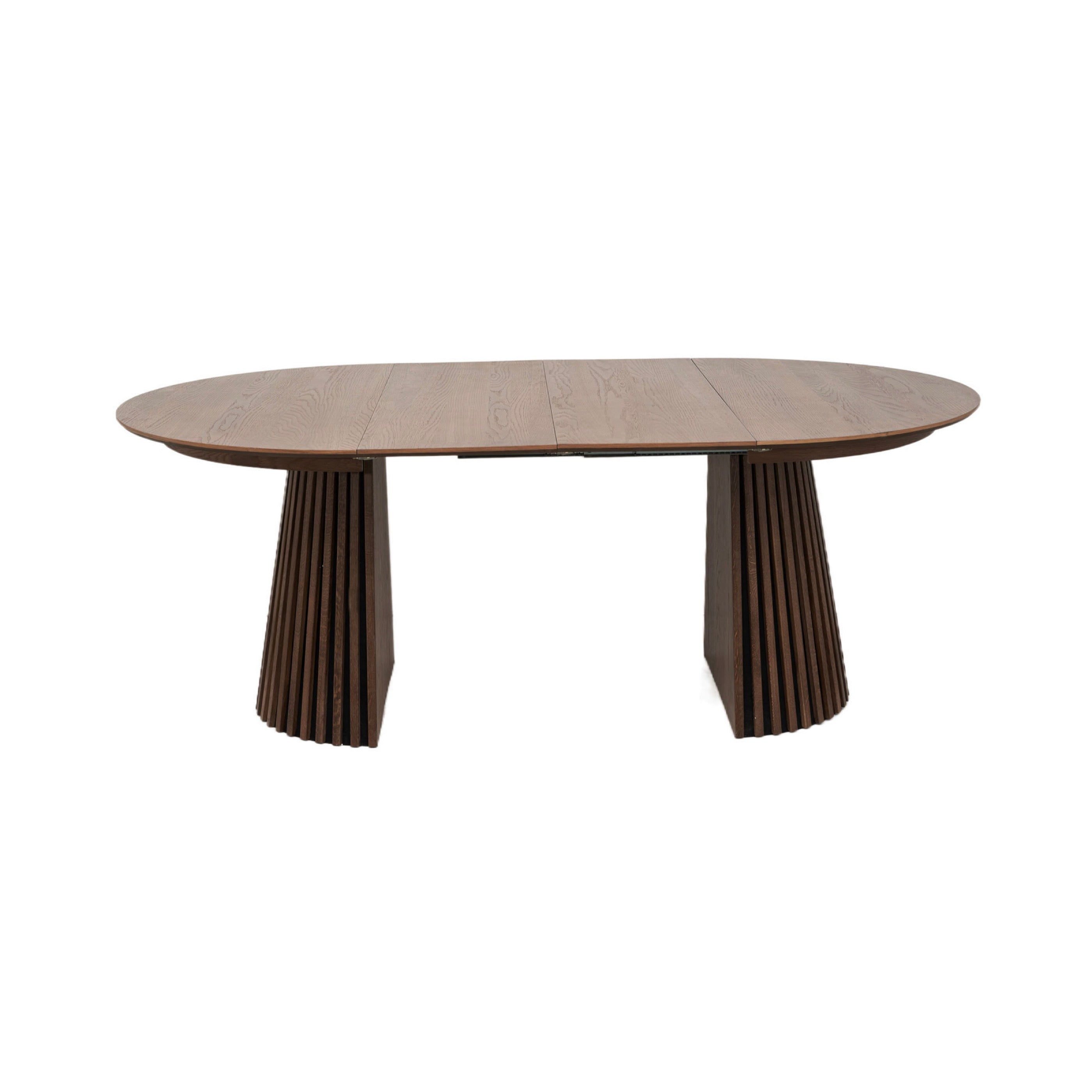 Constance - Table À Manger Ronde Extensible - Chêne Brun