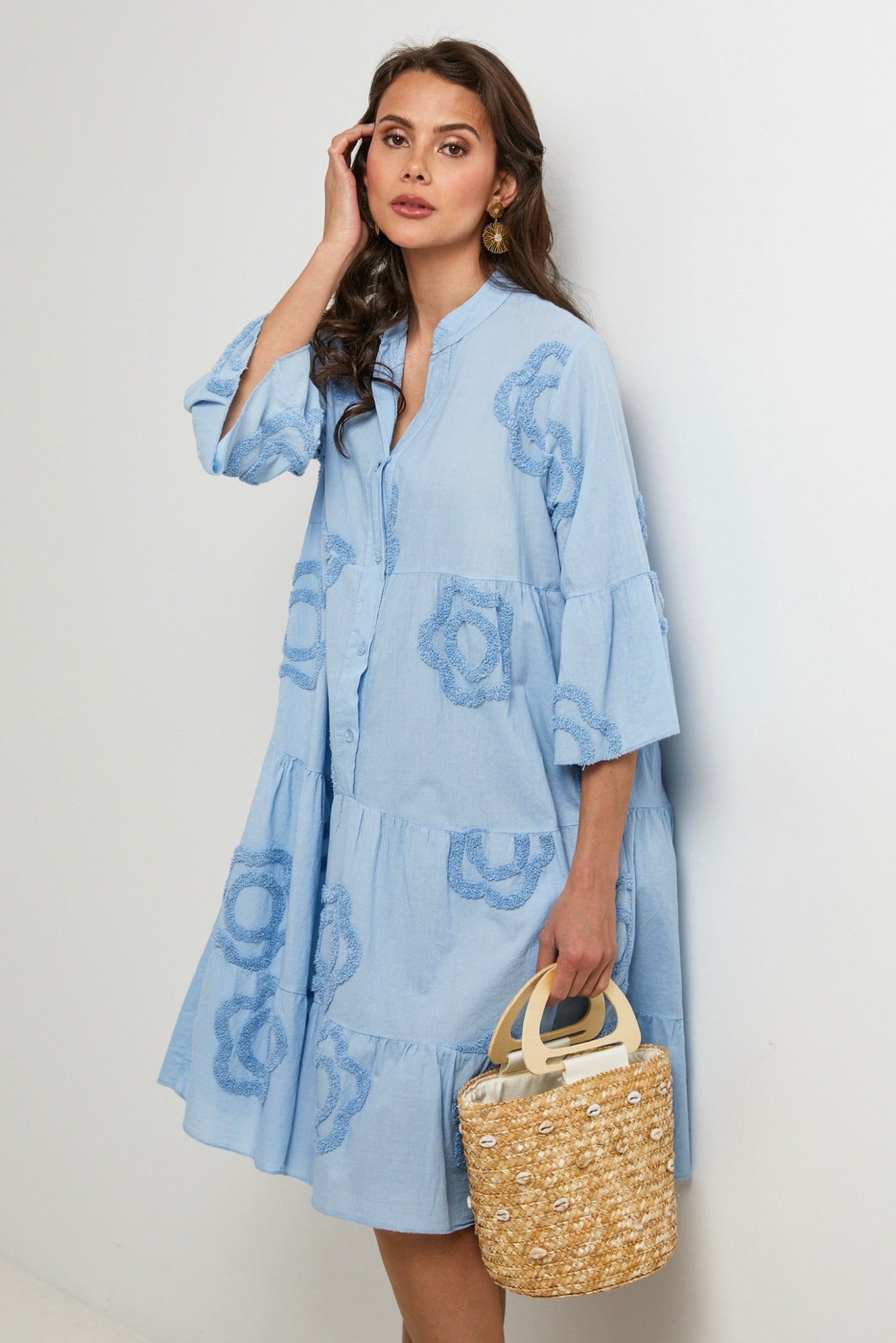 Robe Chemise - Ciel - Femme