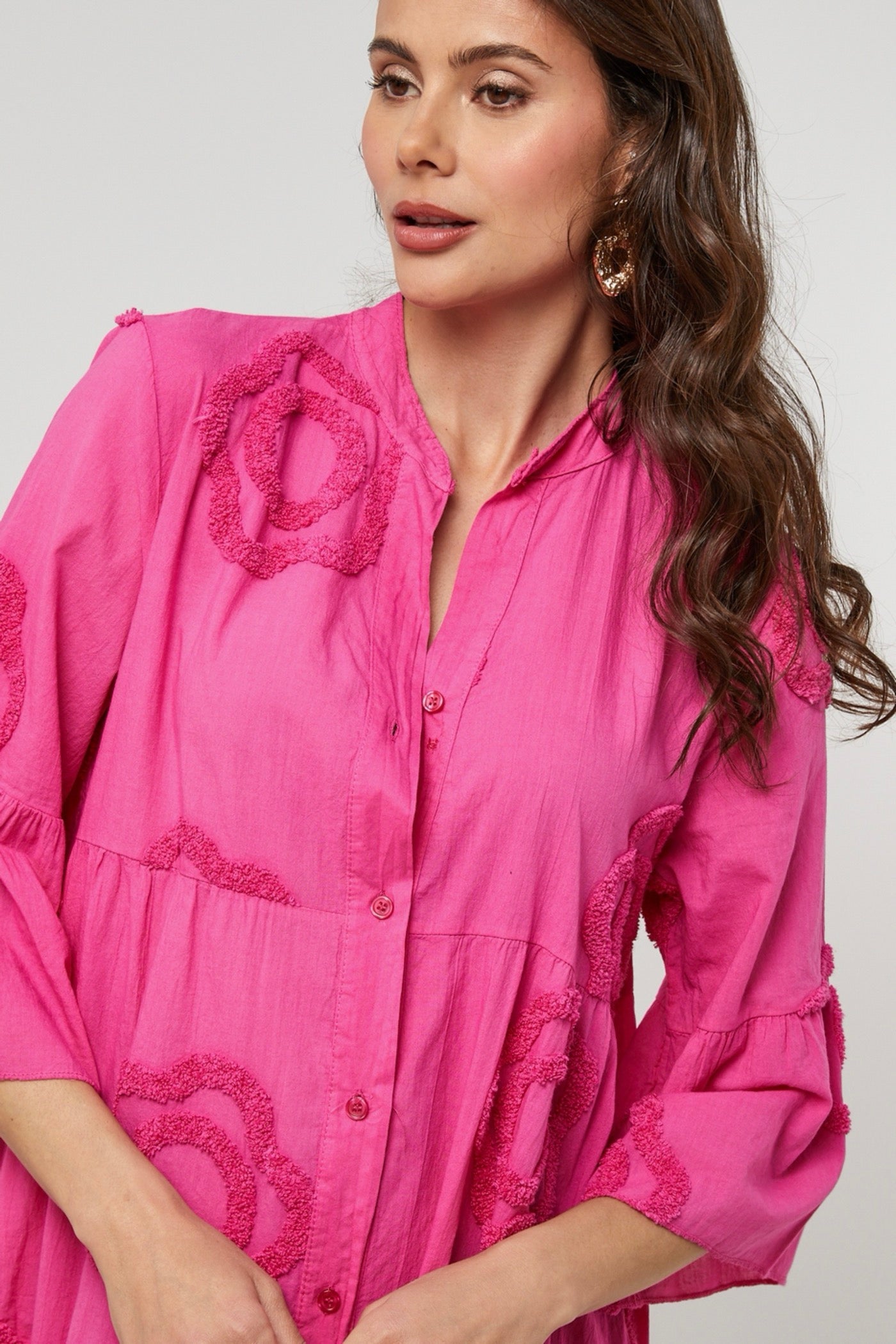 Robe Chemise - Fushia - Femme