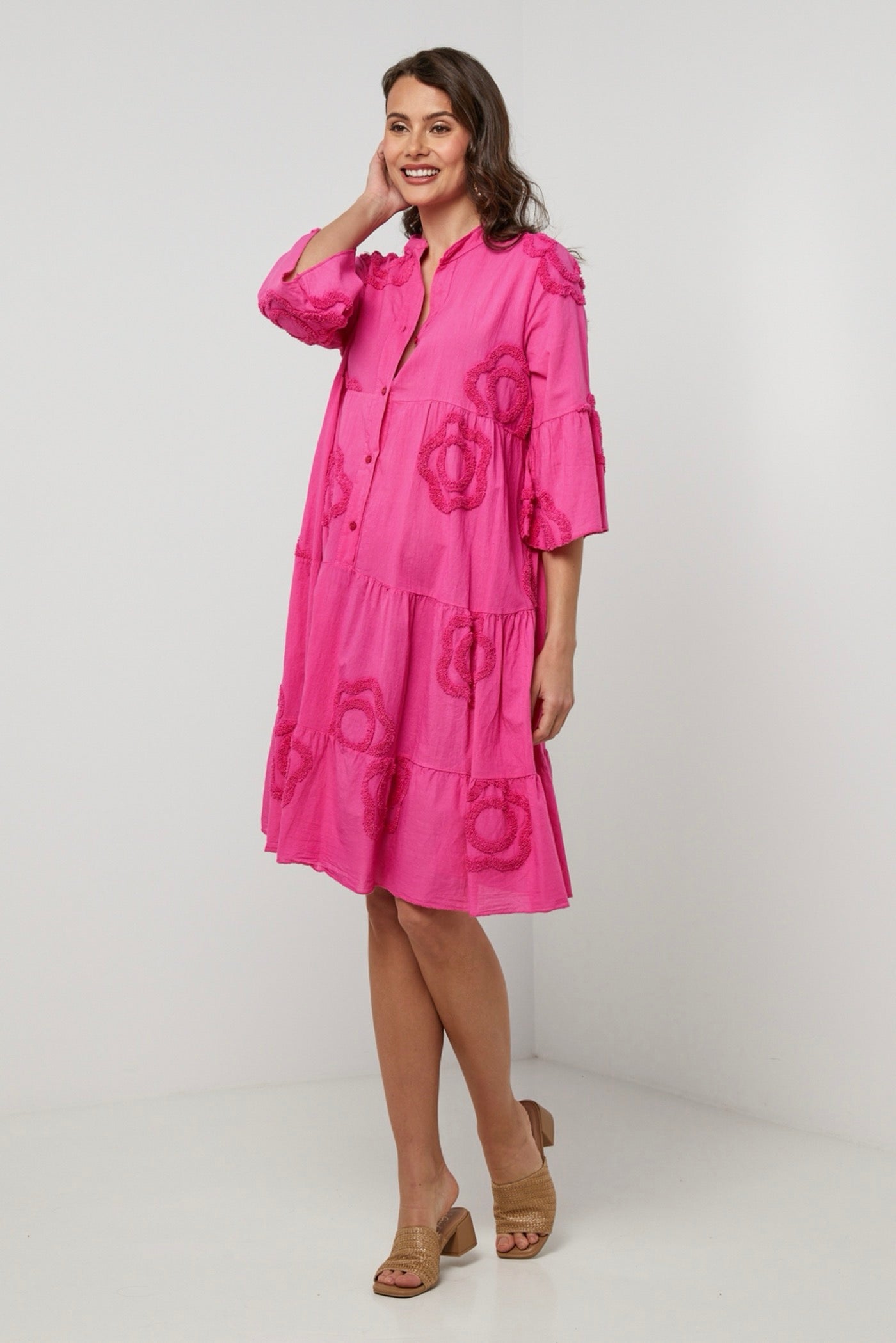 Robe Chemise - Fushia - Femme