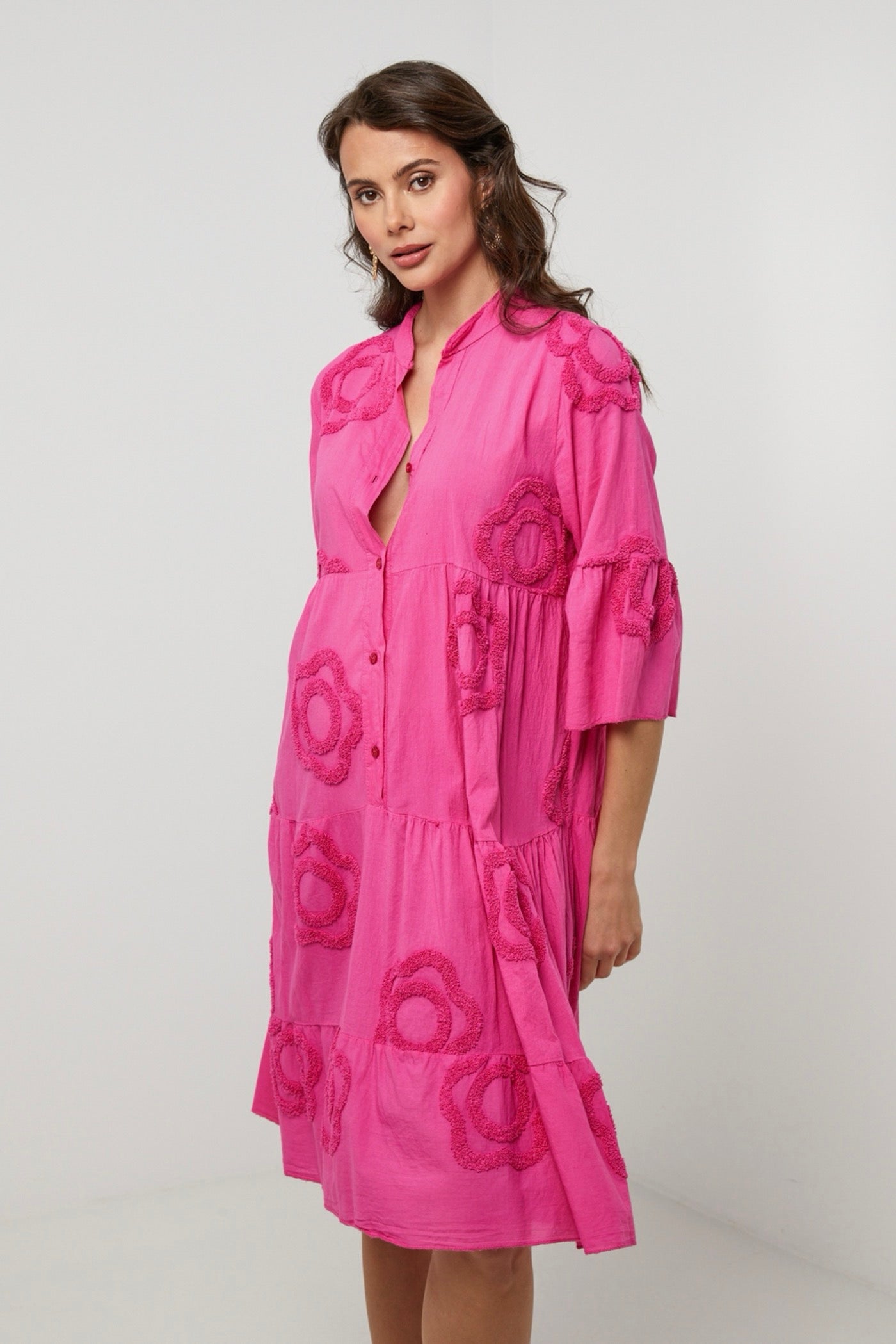 Robe Chemise - Fushia - Femme