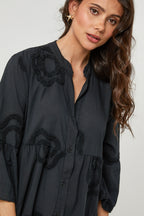 Robe Chemise - Noir - Femme