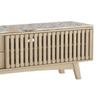 Kyojo - Meuble Tv - Bois De Manguier Et Terrazzo - Naturel