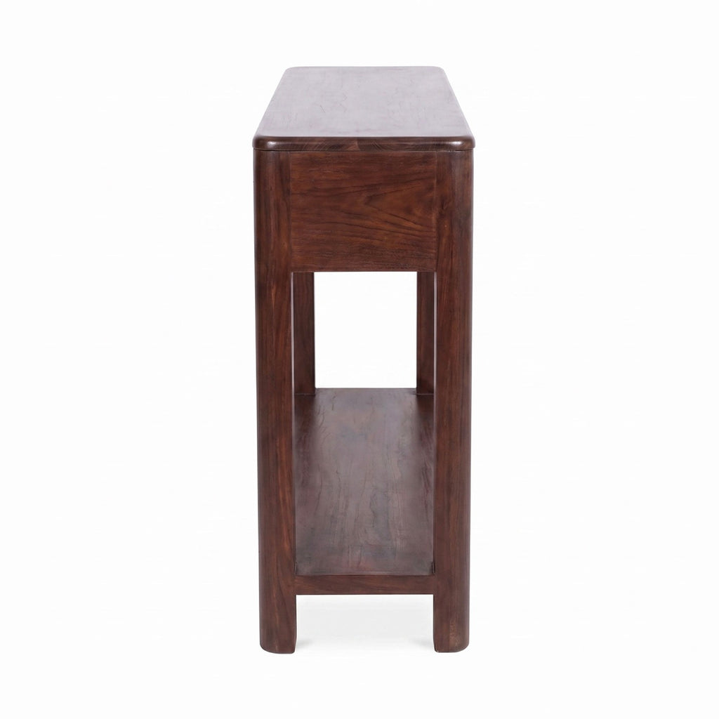 Bali - Solid Teak 2 Drawer Console - Dark Brown