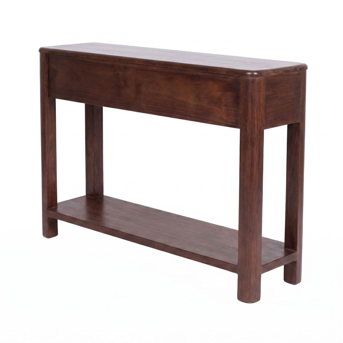 Bali - Solid Teak 2 Drawer Console - Dark Brown
