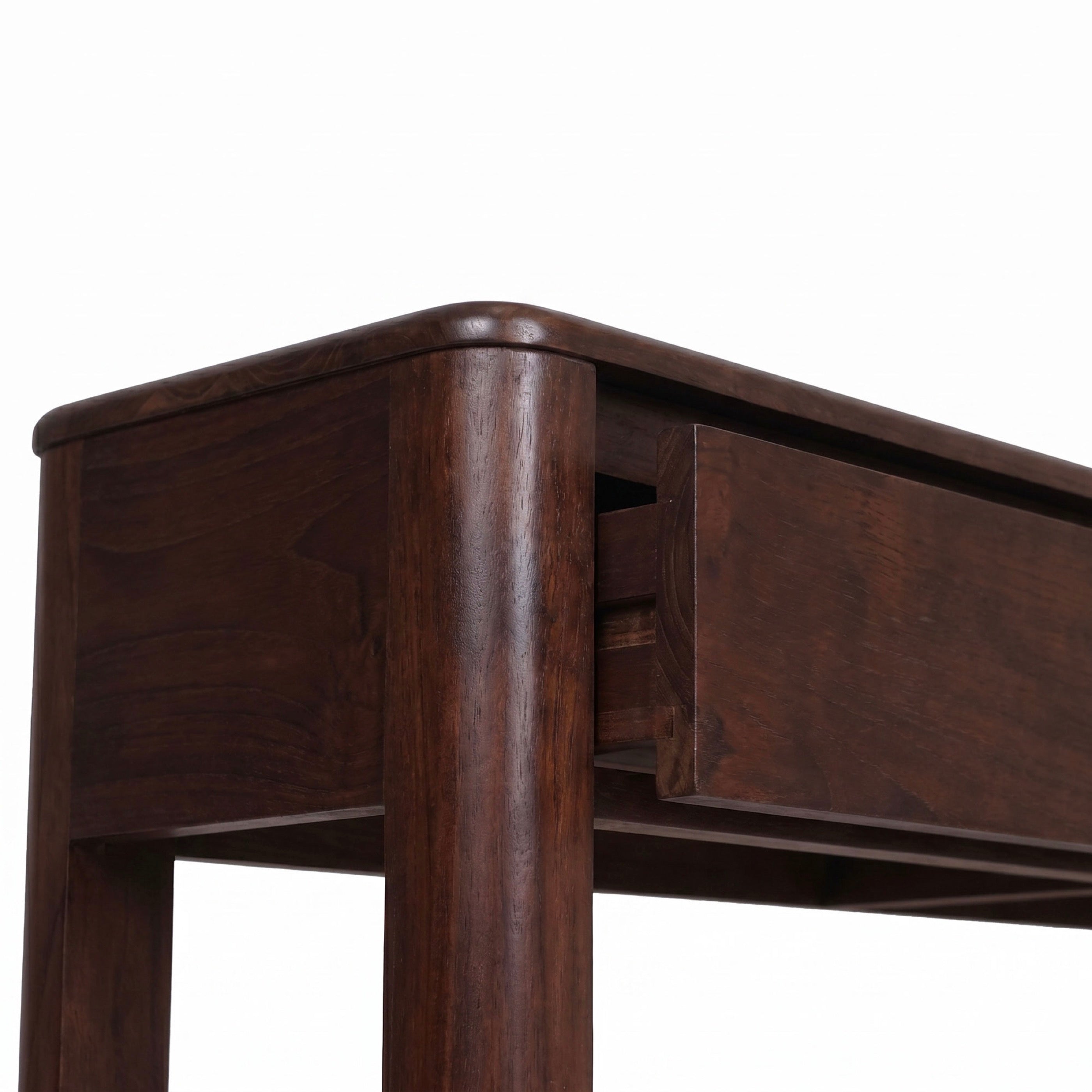 Bali - Solid Teak 2 Drawer Console - Dark Brown