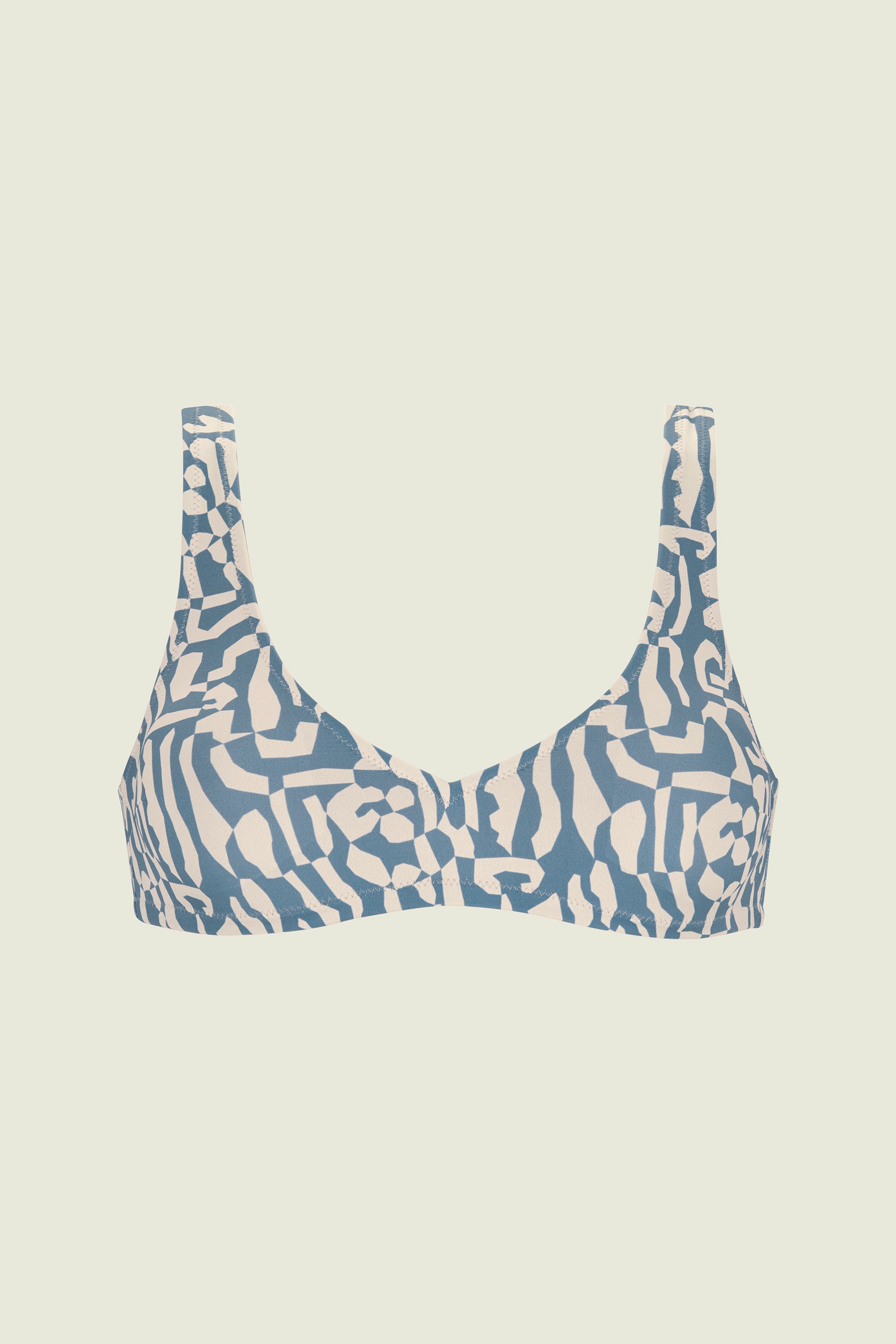 Top de Bikini Marbling Roccia - Azul