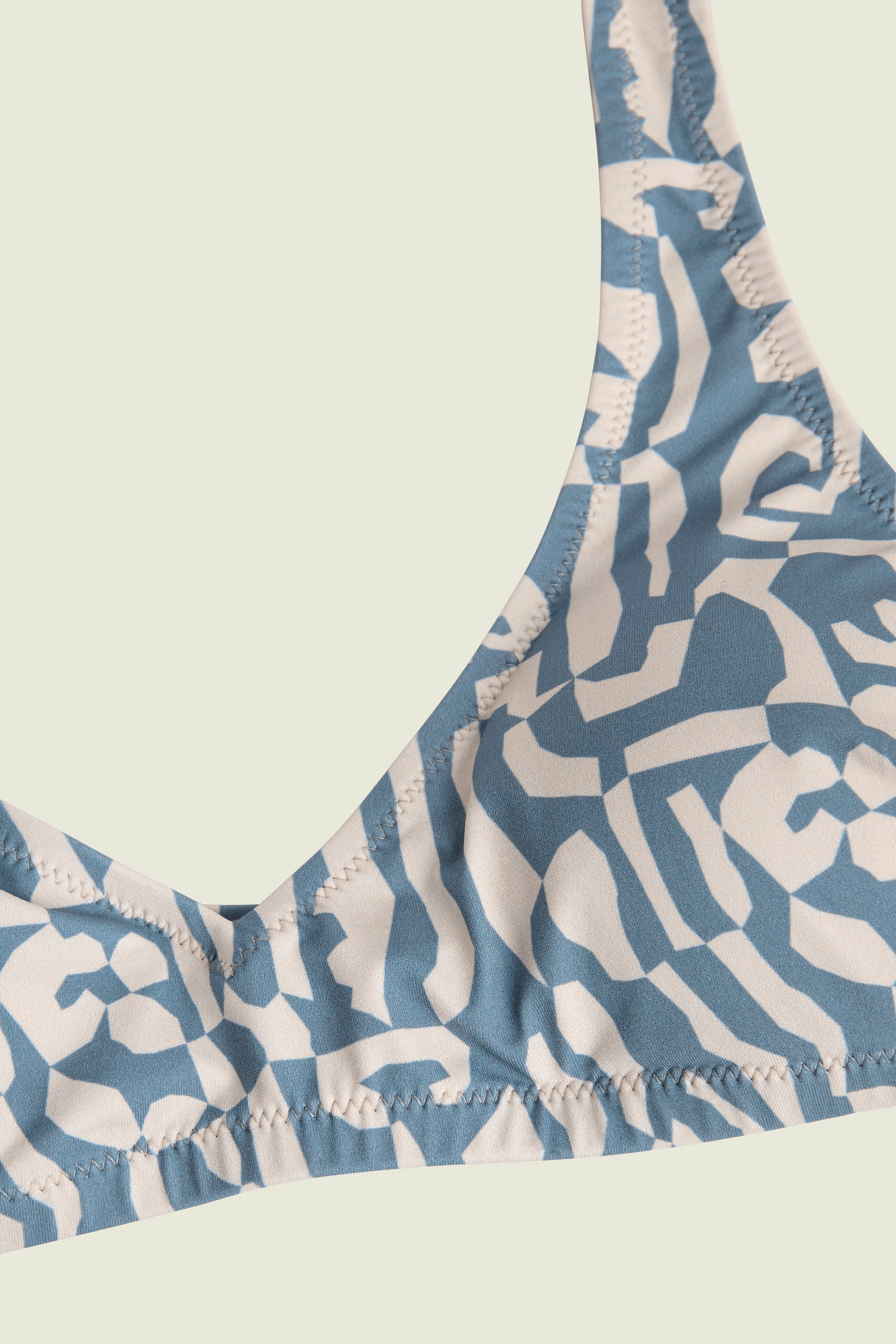 Top de Bikini Marbling Roccia - Azul
