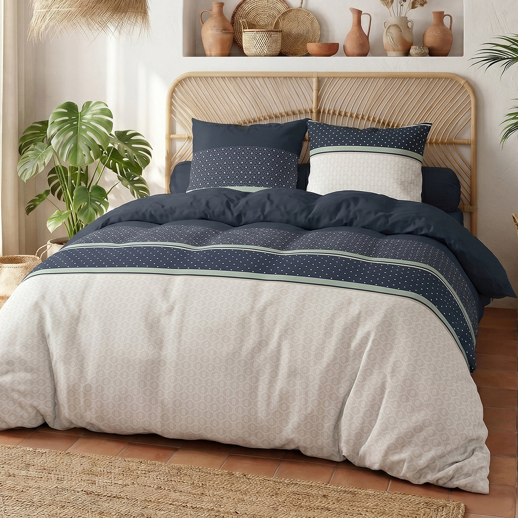 Andy - Juegos de Cama Funda Nórdica 3 Piezas de Algodón de 57 Hilos - 100 % Algodón 57 hilos - Estampado