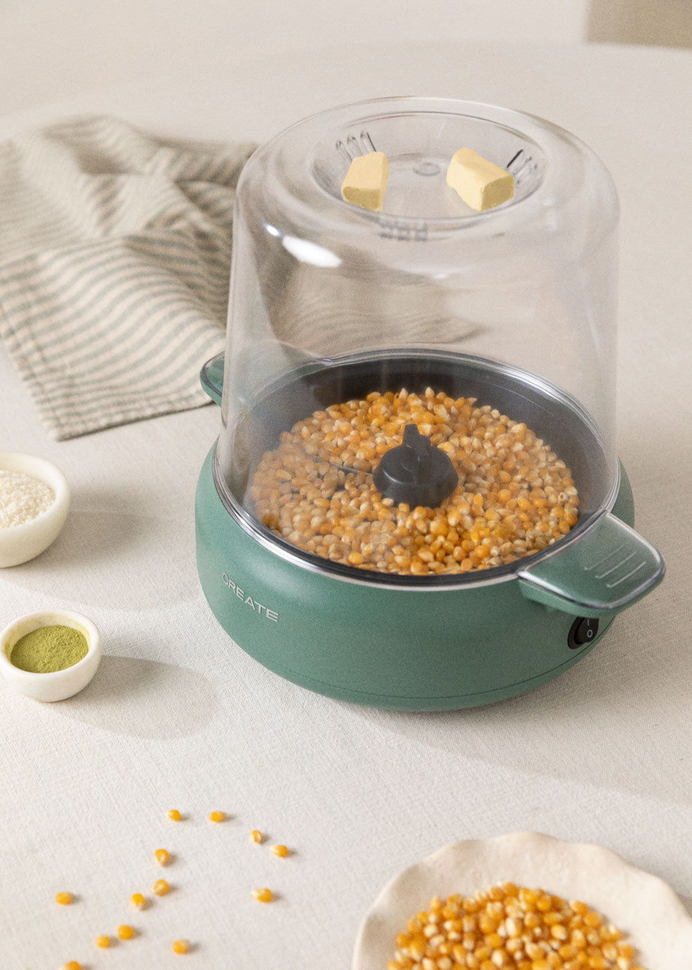 Popcorn Maker Studio - Machine À Pop-Corn Avec Option D'Éclatement Au Beurre - Vert Sauge