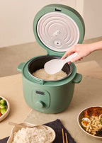 Rice Cooker Studio - Multifunction Electric Rice Cooker with Steamer Basket - 2L - Sage