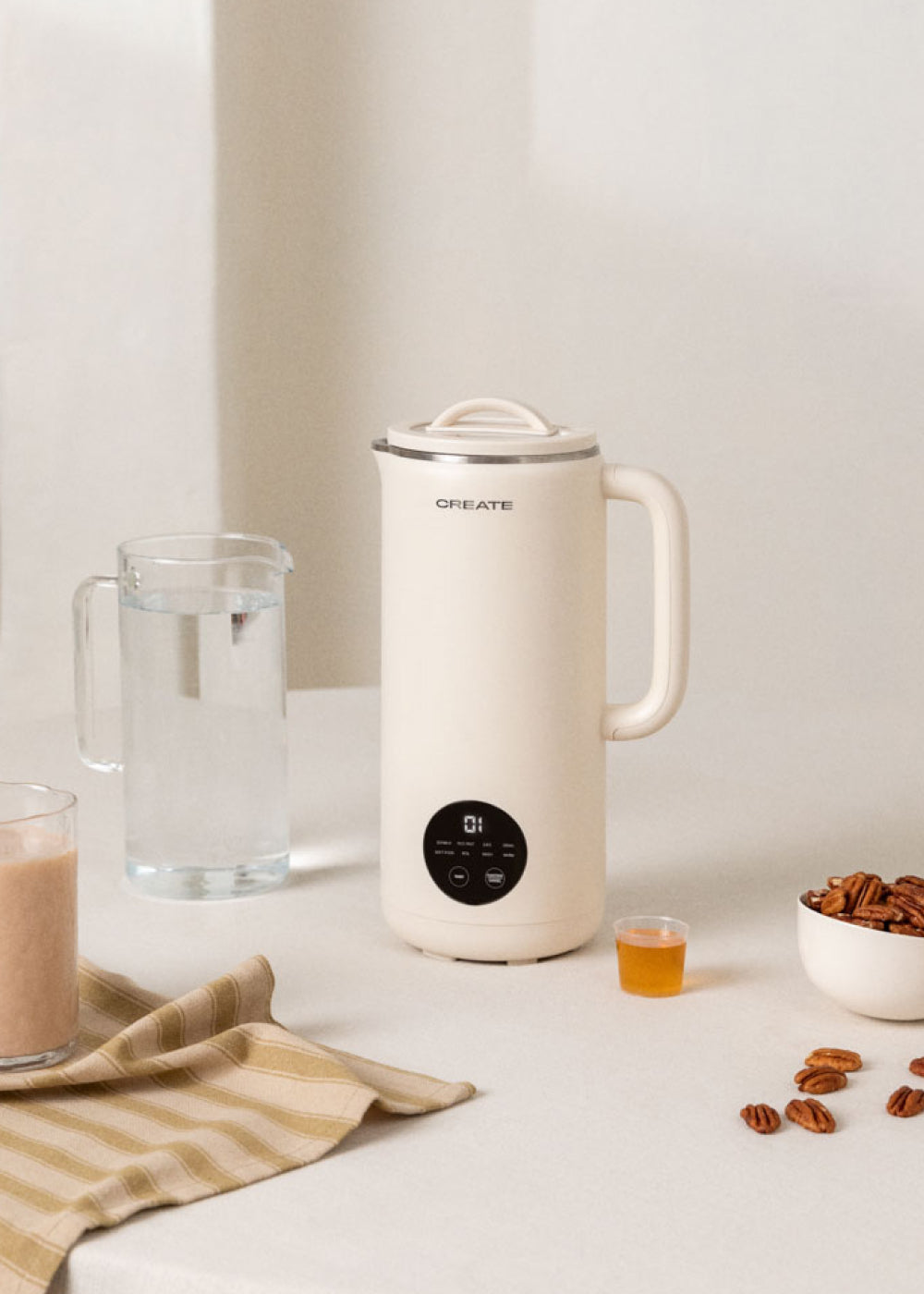 Vegan Milk Maker Studio -  Machine À Boissons Végétales Multifonctionnelle - 850Ml - Blanc Cassé