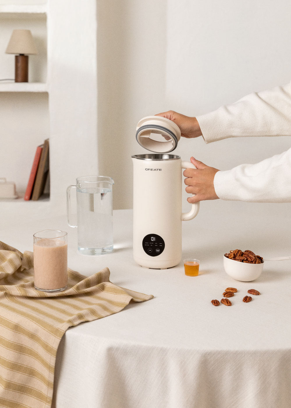 Vegan Milk Maker Studio -  Machine À Boissons Végétales Multifonctionnelle - 850Ml - Blanc Cassé
