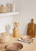Kitchenware Studio - Silicone and Wooden Kitchen Utensils - Off-White