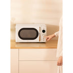 Retro Microwave - 900W Digital Grill Microwave - Off-White