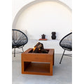 Fire Pit Cube - Square Outdoor Fire Pit in Corten Steel