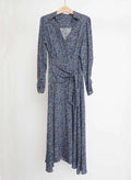 Berenice - Robe Mi-Longue Imprimé - Bleu Paisley