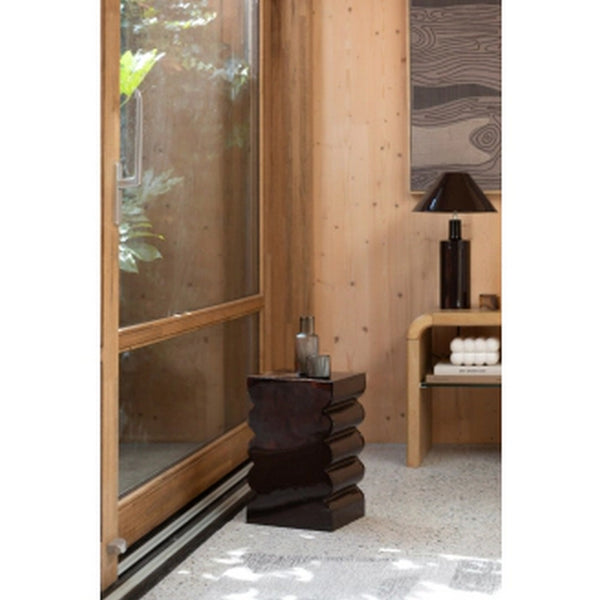 Curves - Side Table - Aluminum - Glossy Brown
