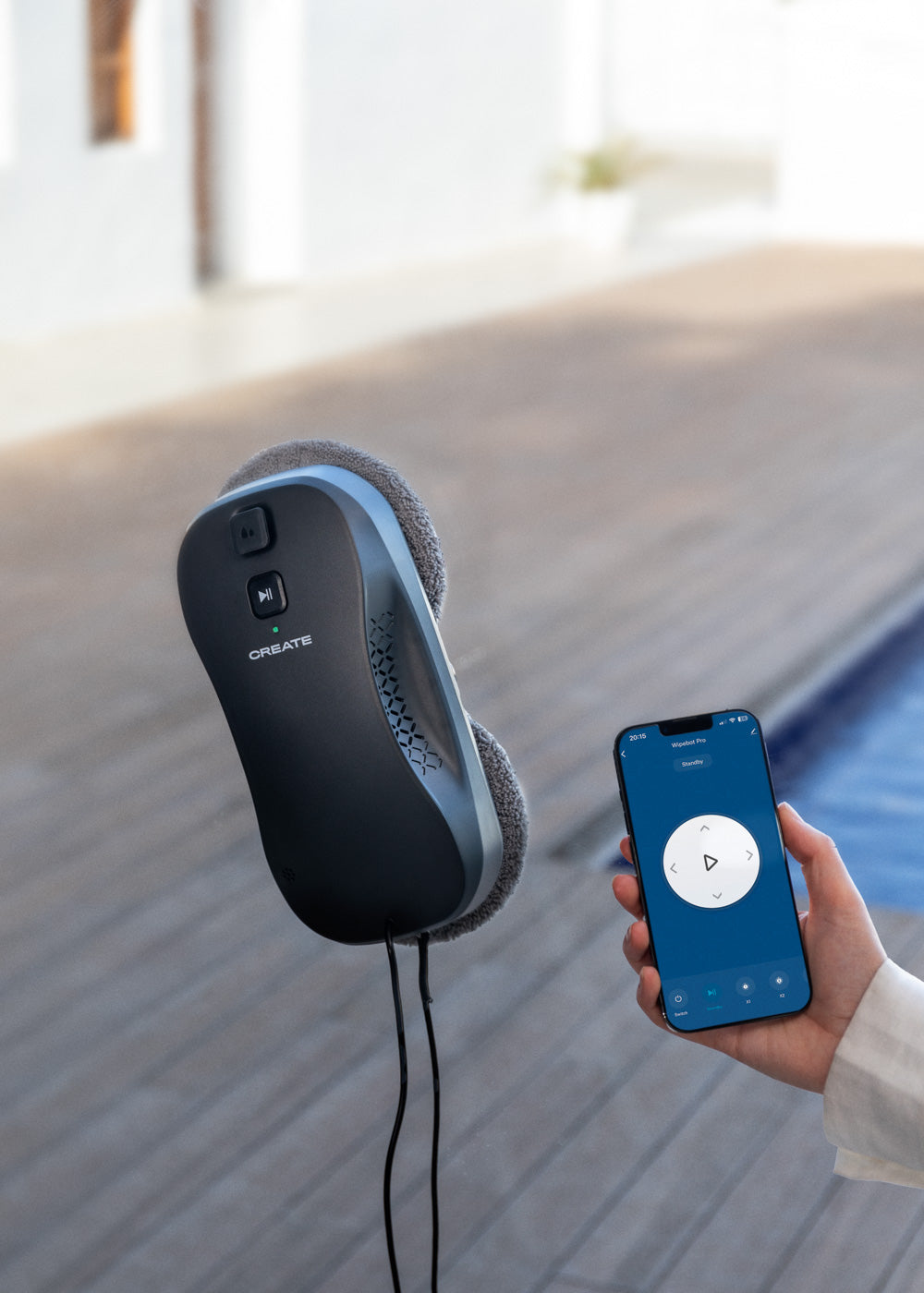 Wipebot Pro - Robot Lave Vitres Automatique Avec Wifi - Noir
