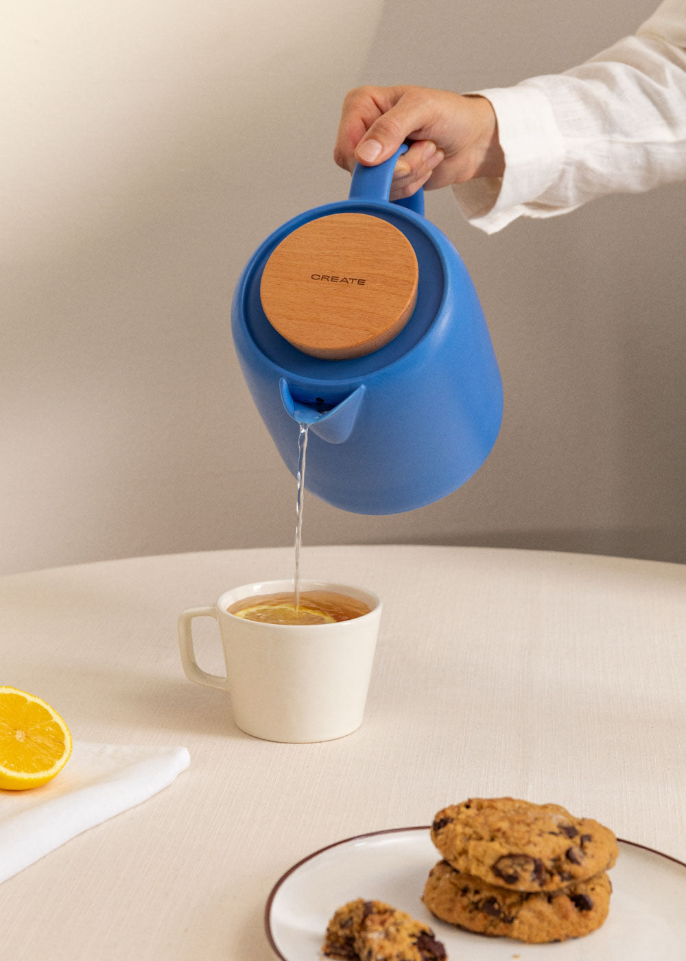 Kettle Ceramic - Bouilloire Électrique En Céramique - 1 L - Bleu Cobalt