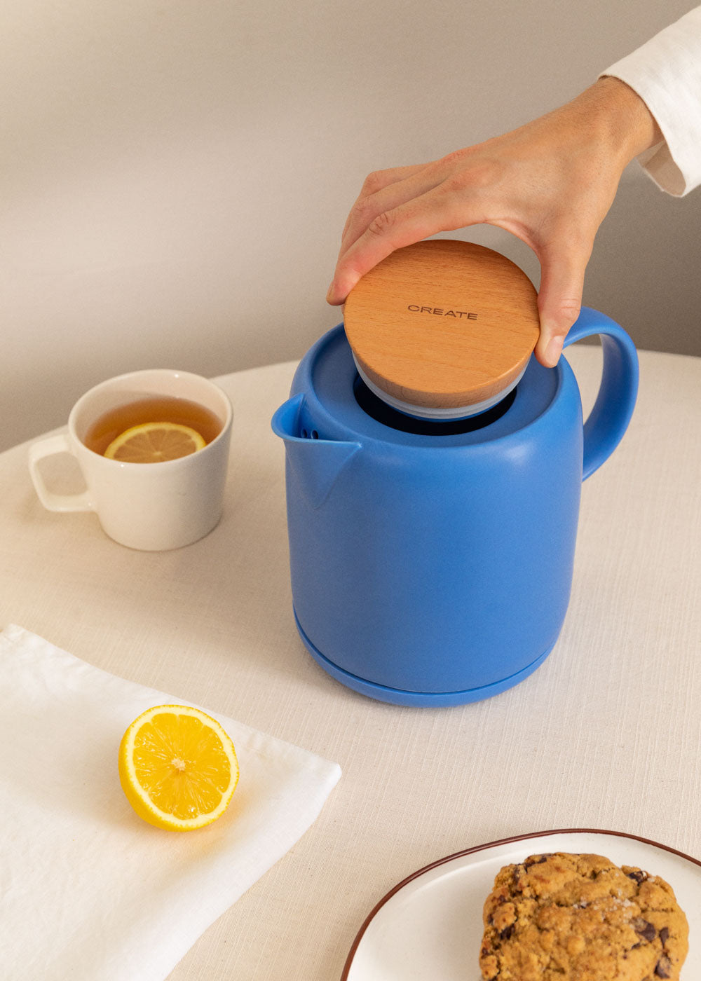 Kettle Ceramic - Bouilloire Électrique En Céramique - 1 L - Bleu Cobalt